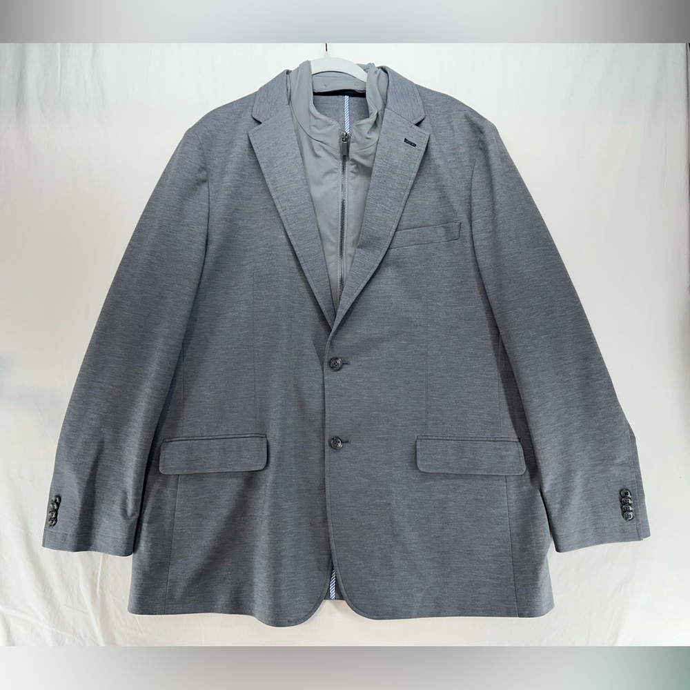 TOMMY HILFIGER Men's Sport Coat with Removable Bib Jacket Knit‎ Gray 48L - Mark